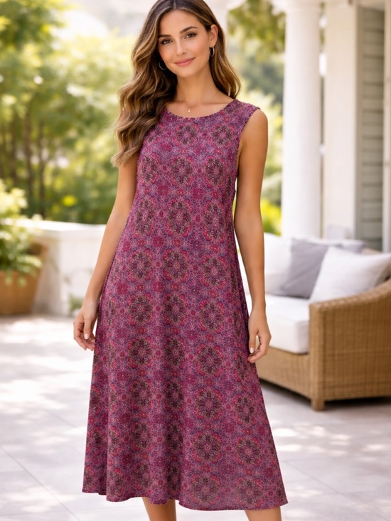 J. Jill Dresses & Skirts - J.Jill Boho Floral Midi Dress Size XL